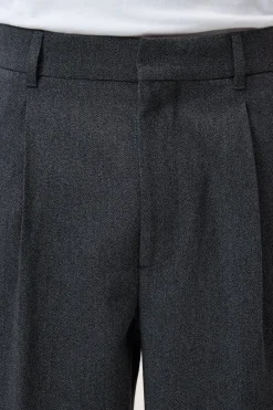 Closed Relaxed Pants - Style Name Blomberg Wide Dark grey melange New