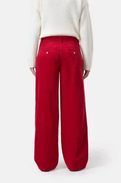 Closed Relaxed Pants - Style Name Jurdy Chili pepper red Sale