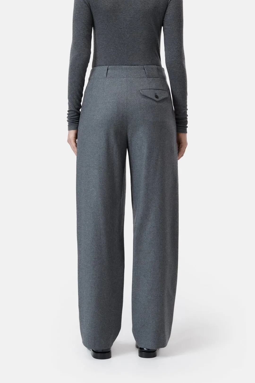 Closed Relaxed Pants - Style Name Mawson Dark grey melange New