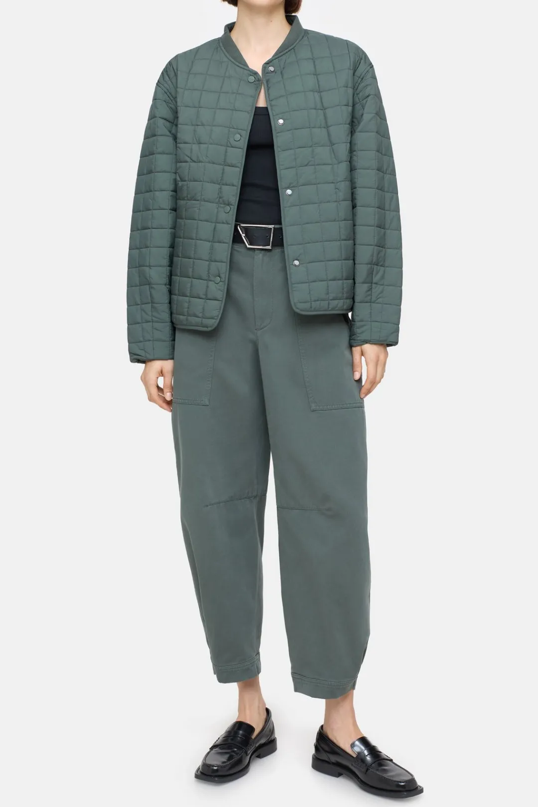 Closed Reversible quilted jacket Pini green Clearance