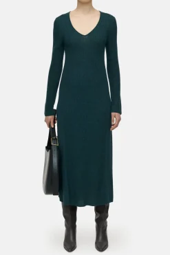Closed Rib knit dress Pini green Online
