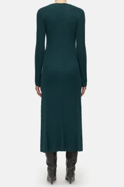 Closed Rib knit dress Pini green Online