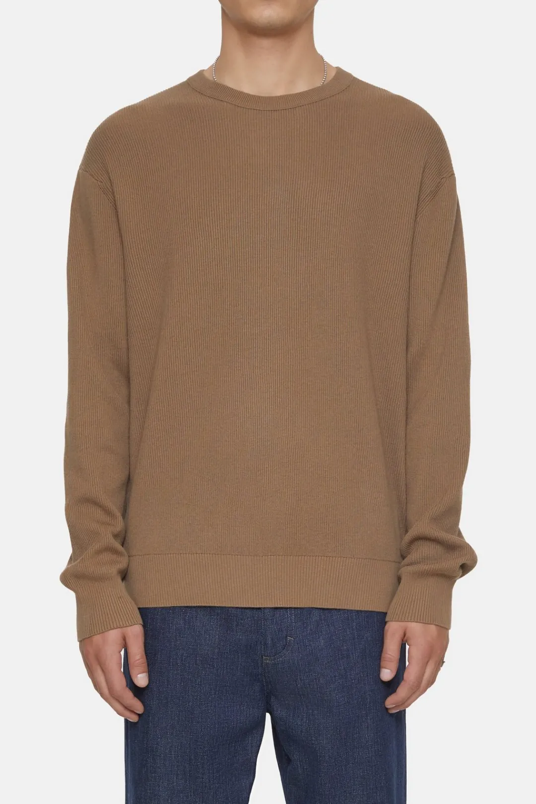 Closed Rib Sweater Brown sugar Sale