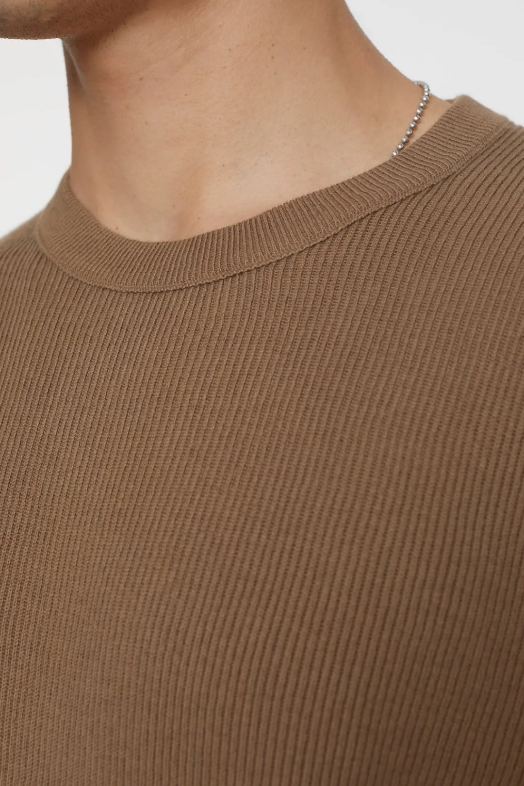 Closed Rib Sweater Brown sugar Sale