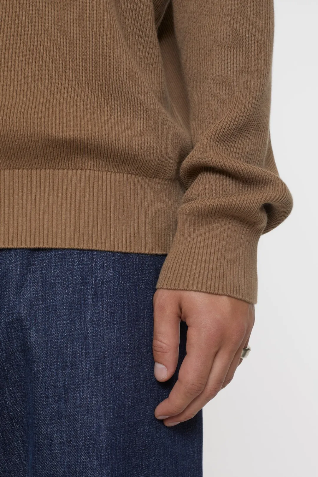 Closed Rib Sweater Brown sugar Sale