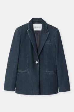 Closed Rigid denim blazer Dark blue Outlet