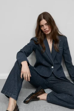 Closed Rigid denim blazer Dark blue Outlet