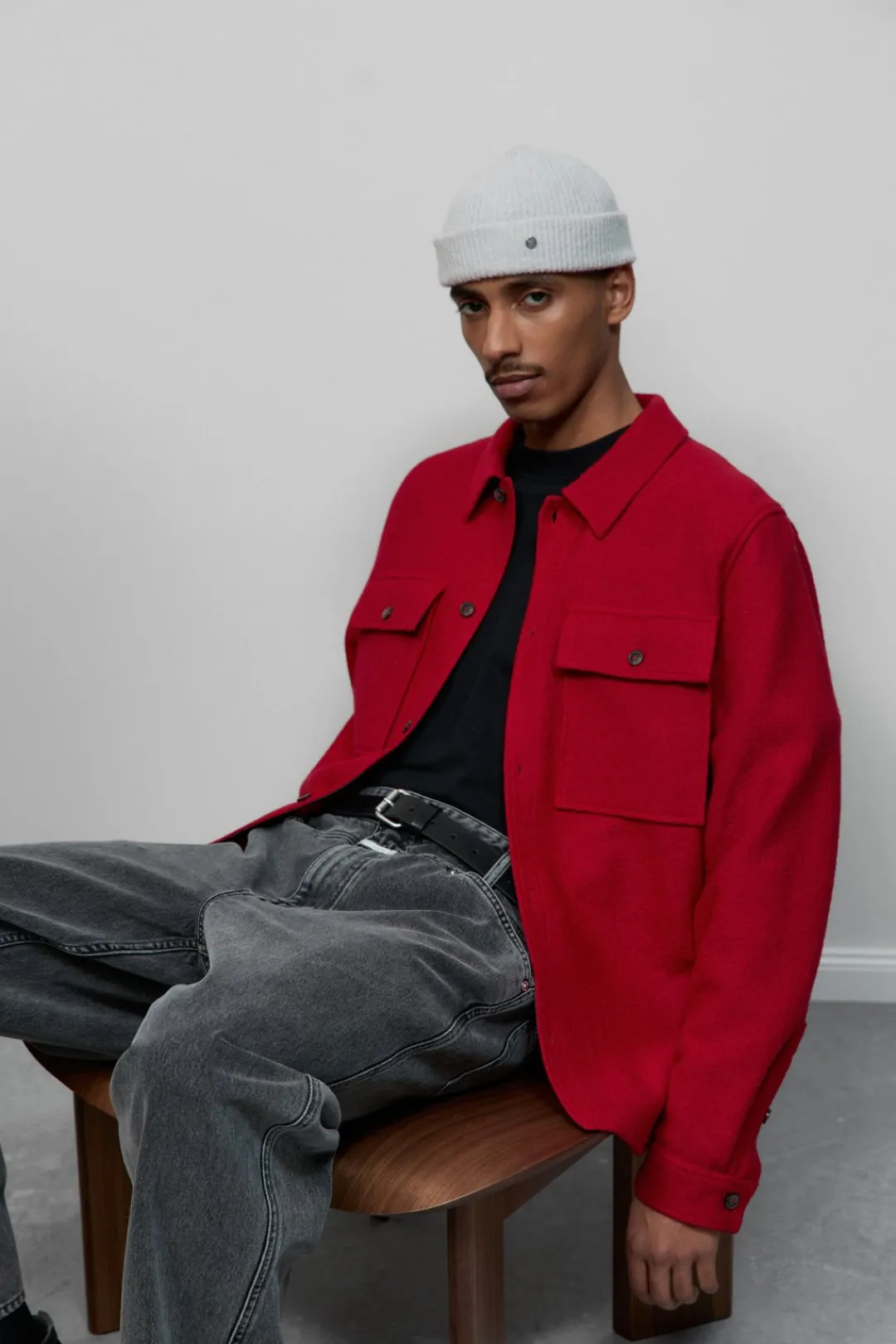 Closed Sailors beanie Oyster grey Online