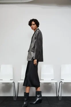 Closed Satin maxi skirt Black New