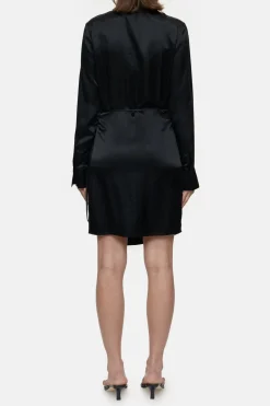Closed Satin wrap dress Black Discount