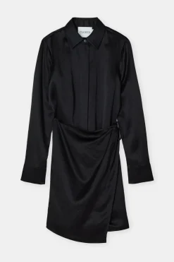 Closed Satin wrap dress Black Discount