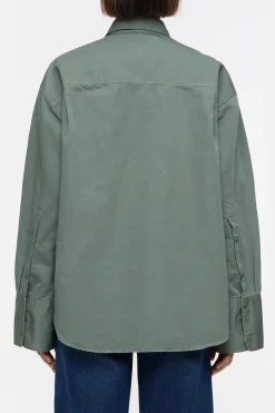 Closed Shirt Blouse in a blend of cotton and linen Faded green Best