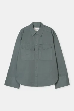 Closed Shirt Blouse in a blend of cotton and linen Faded green Best