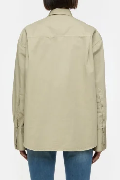 Closed Shirt Blouse in a blend of cotton and linen Warm sand