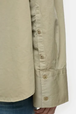 Closed Shirt Blouse in a blend of cotton and linen Warm sand