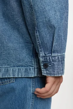Closed Shirt with zip Light blue Discount