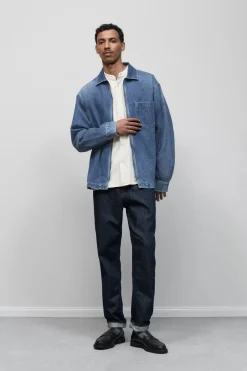 Closed Shirt with zip Light blue Discount