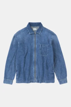 Closed Shirt with zip Light blue Discount