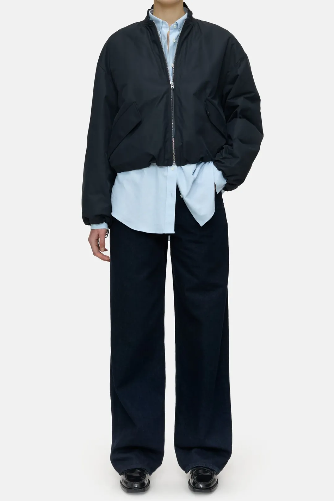 Closed Short bomber jacket Smokey blue Best