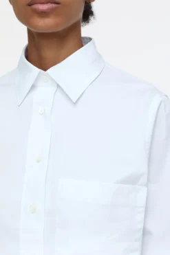 Closed Short Cotton Poplin Blouse White Outlet