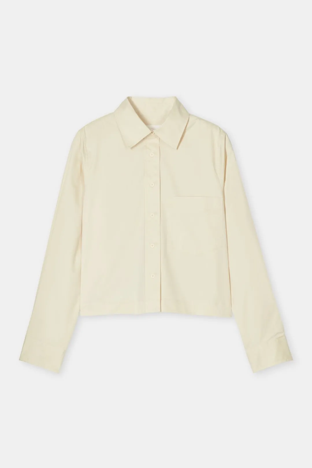 Closed Short Cotton Poplin Blouse Vanilla beige New