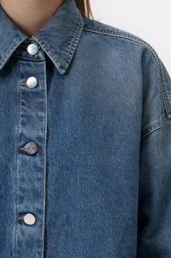 Closed Short denim shirt Mid blue Online