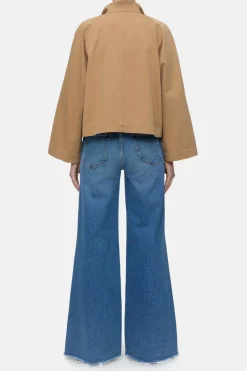 Closed Short trench jacket Biscotti brown Hot