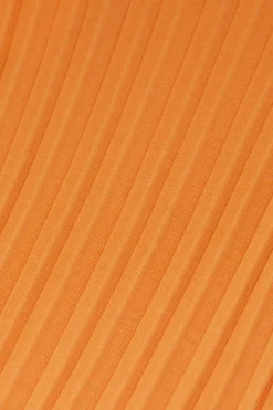 Closed Short-sleeved shirt in a wool-silk blend Pumpkin orange Online