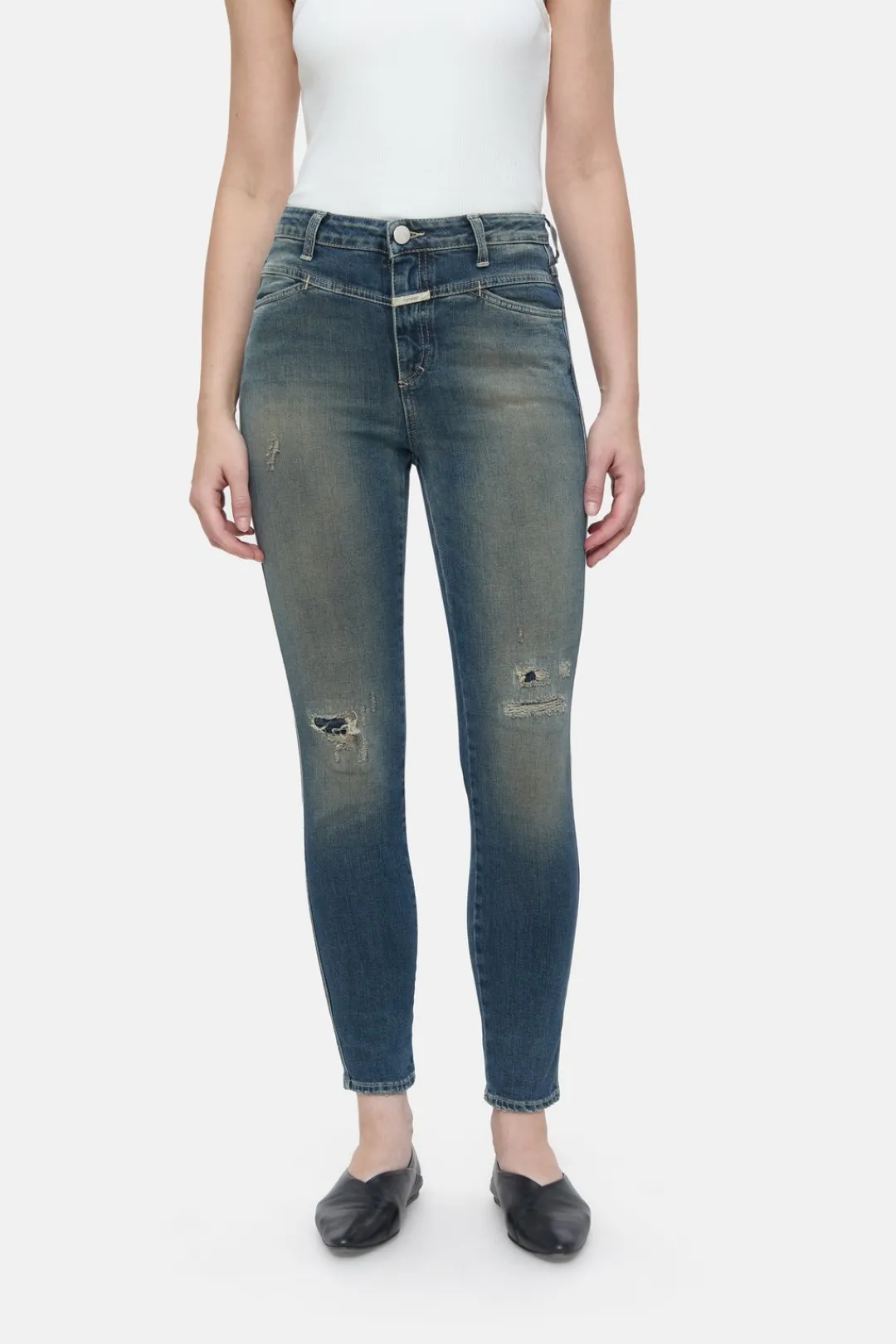 Closed Skinny Jeans - Style Name Skinny Pusher Mid blue Sale