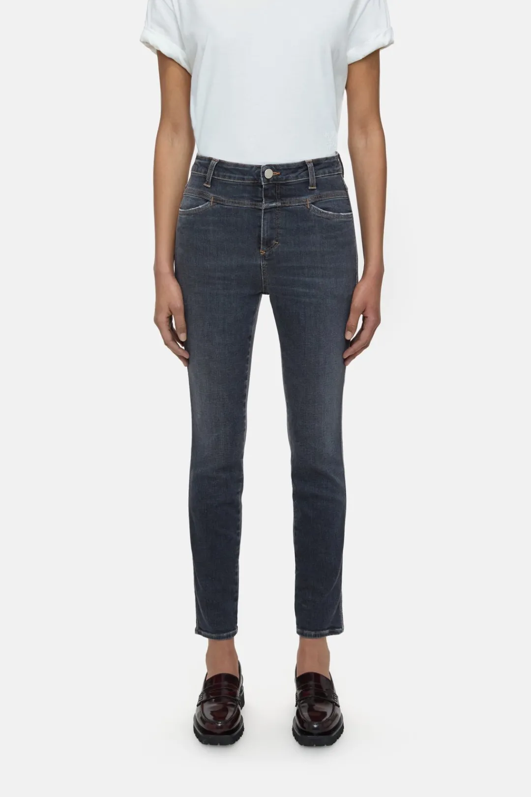 Closed Skinny Jeans - Style Name Skinny Pusher Dark grey Outlet