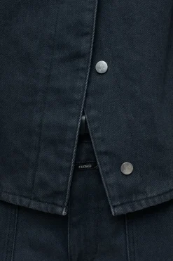 Closed Slim-fit denim overshirt Dark grey New
