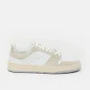 Closed Sneaker low made from leather Oyster grey Hot