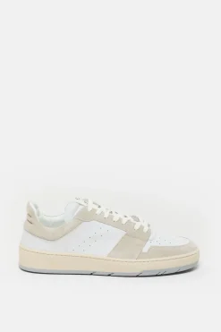 Closed Sneaker low made from leather Oyster grey Hot