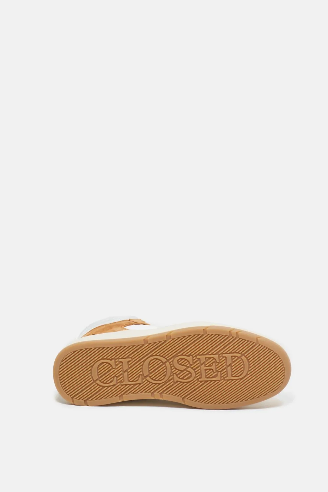 Closed Sneakers High made from leather Tullamore brown Clearance