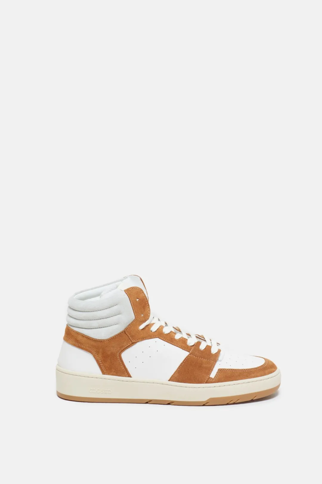 Closed Sneakers High made from leather Tullamore brown Clearance