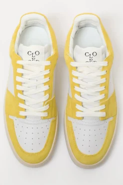 Closed Sneakers low made from leather Primary yellow Best