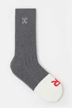 Closed Socks made from an organic cotton mix Dark grey melange Sale