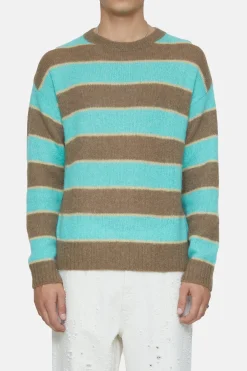 Closed Striped Knit Sweater glazed green New