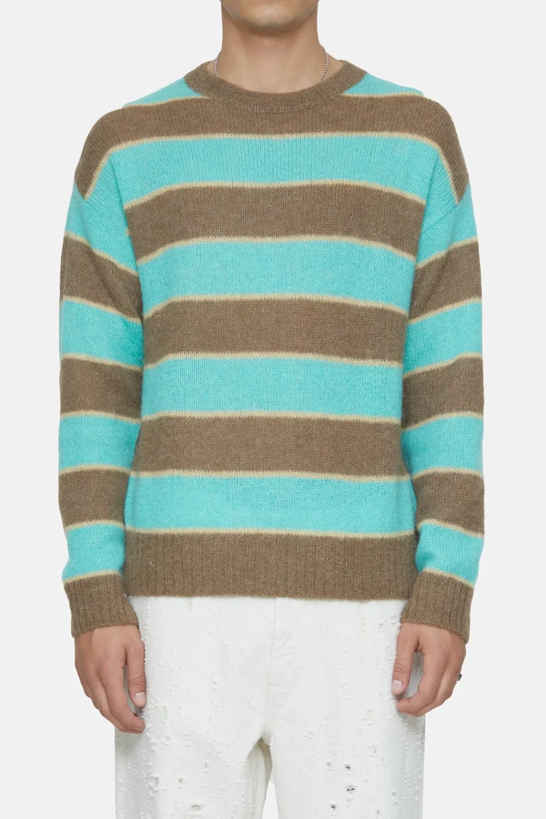 Closed Striped Knit Sweater glazed green New