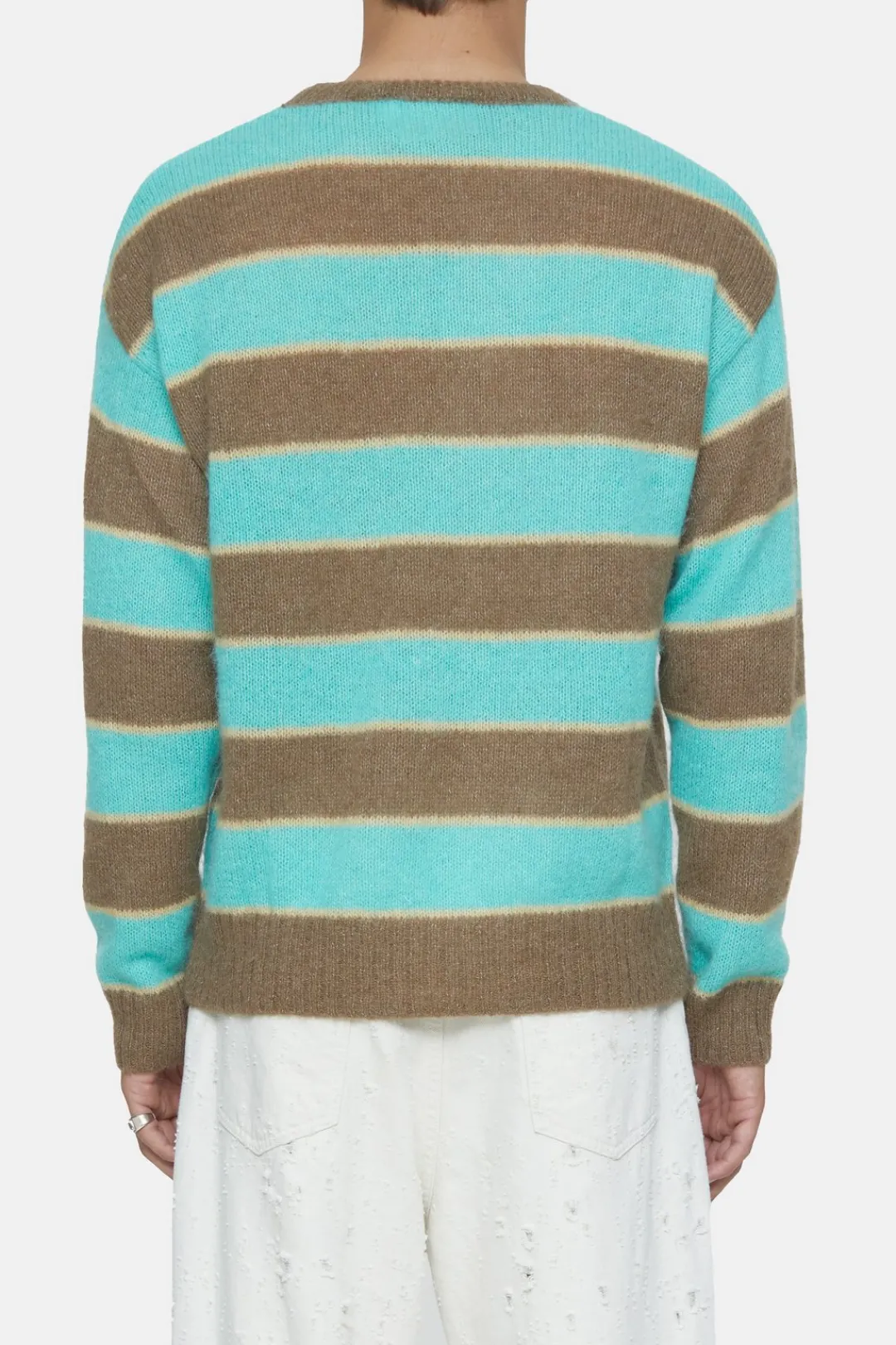 Closed Striped Knit Sweater glazed green New