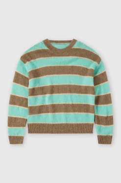 Closed Striped Knit Sweater glazed green New