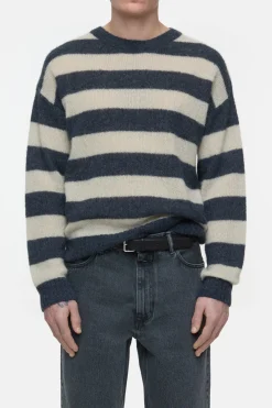Closed Striped knitted jumper Smokey blue Clearance