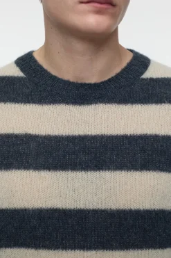Closed Striped knitted jumper Smokey blue Clearance