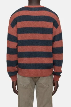 Closed Striped knitted jumper Red clay Outlet