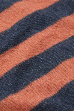 Closed Striped knitted jumper Red clay Outlet