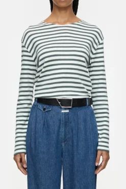 Closed Striped longsleeve Pini green Sale