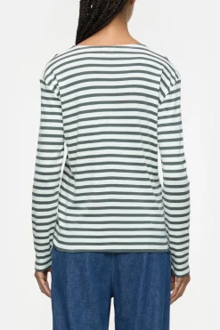 Closed Striped longsleeve Pini green Sale