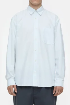 Closed Striped Oxford shirt Light sky blue Discount