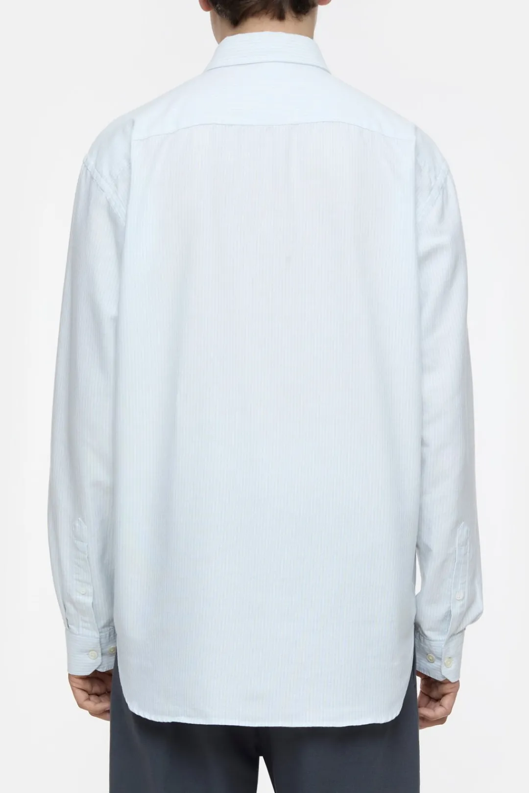 Closed Striped Oxford shirt Light sky blue Discount