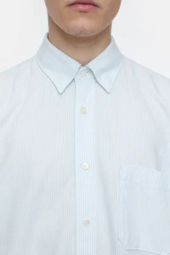 Closed Striped Oxford shirt Light sky blue Discount